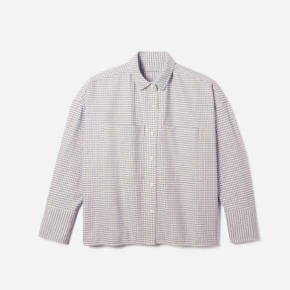 Everlane Tops - Everlane Boxy Oxford - Lavender Gingham